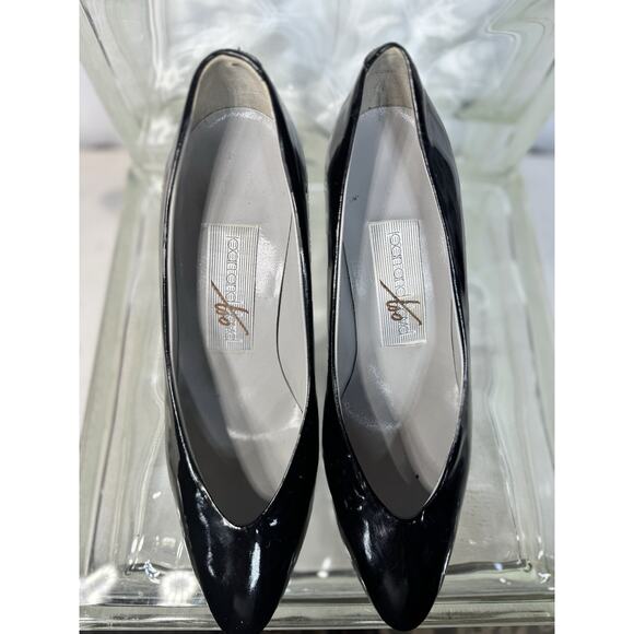 Joan & David black patent leather high heels / pumps, ladies' size 10M - Picture 3 of 5